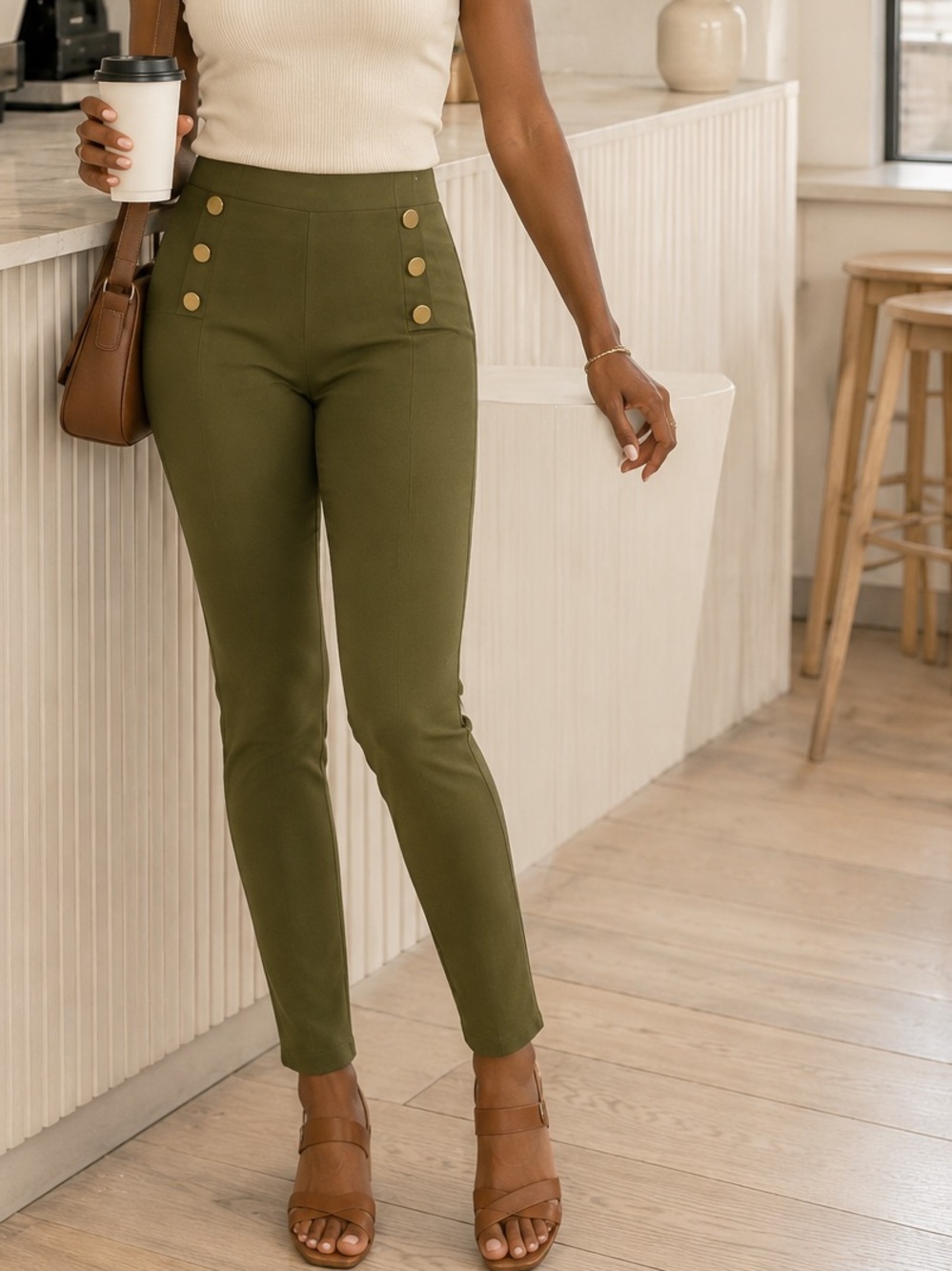Nylon Apparel Olive Pants - Small